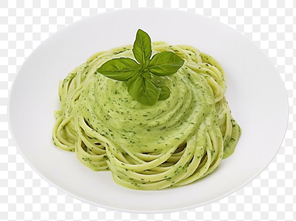 PNG Pesto pasta spaghetti sauce. AI generated Image by rawpixel.