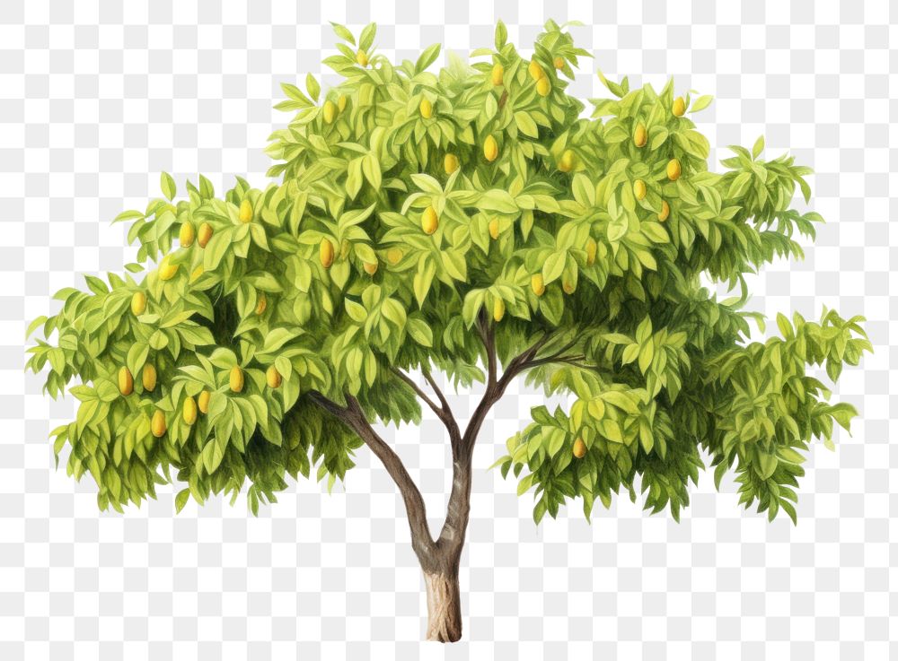 PNG Mango tree plant leaf white background. AI generated Image by rawpixel.