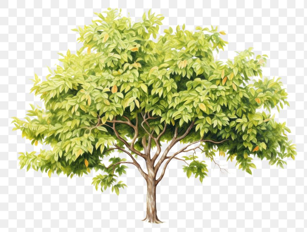 PNG Mango tree drawing plant leaf. AI generated Image by rawpixel.