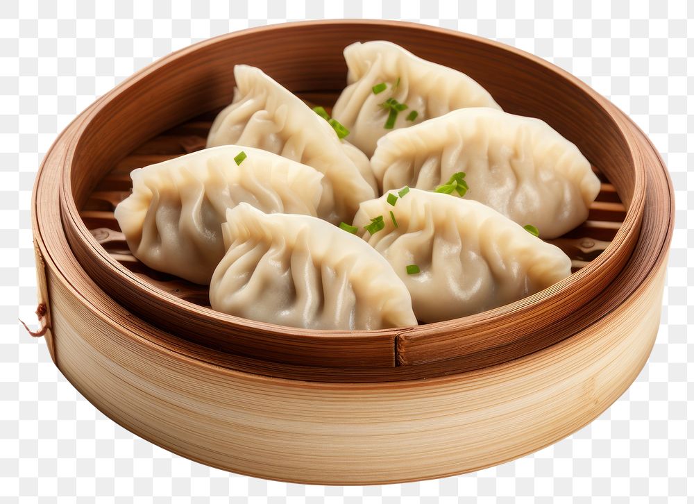PNG Japanese style dumplings food white background xiaolongbao. AI generated Image by rawpixel.