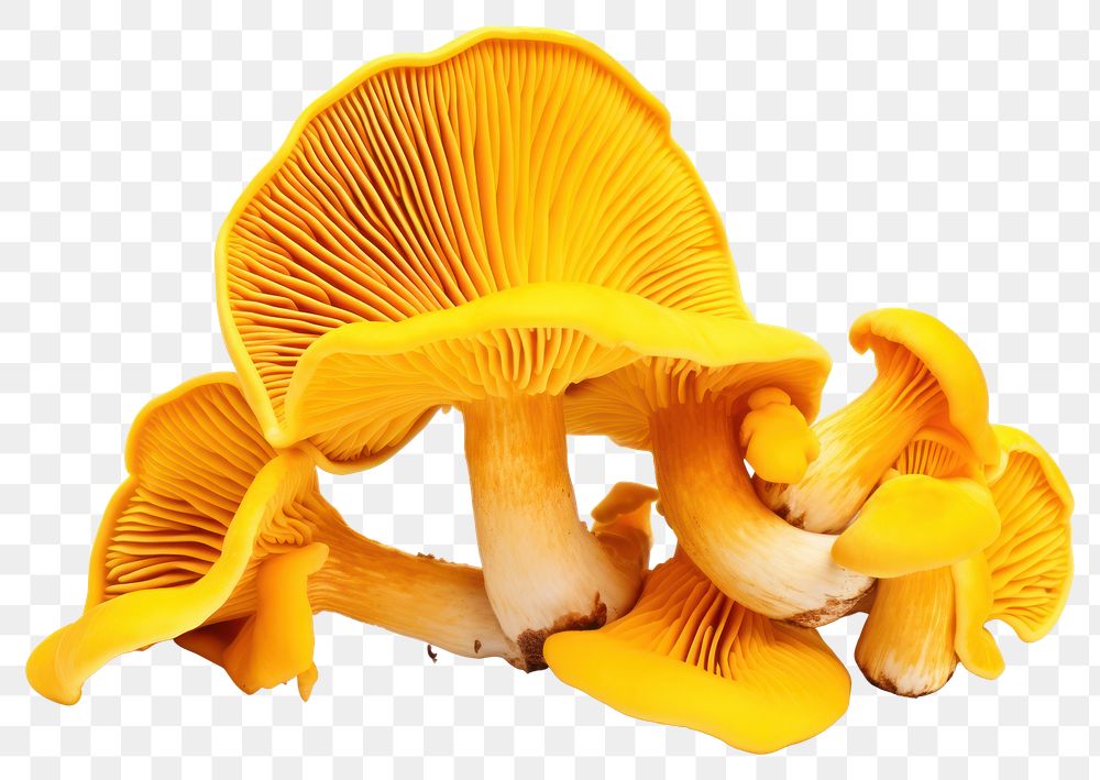 PNG Mushrooms chanterelle fungus yellow. 