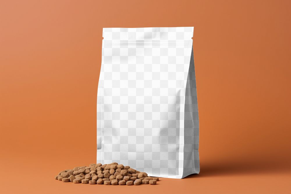 Dog food bag png mockup, transparent design