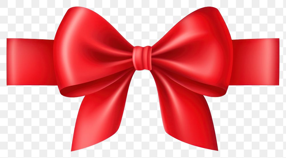 PNG Crossed ribbons christmas bow red. 