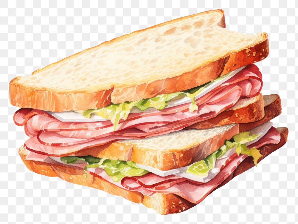 PNG Sandwich slice meat food. AI generated Image by rawpixel.