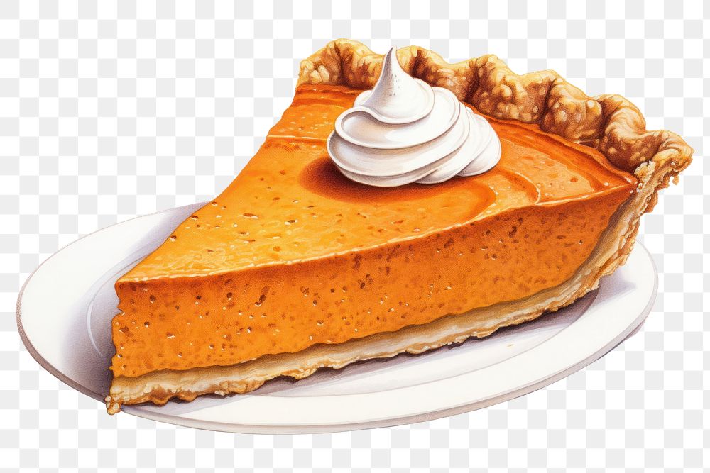PNG Pumpkin pie cheesecake dessert food. AI generated Image by rawpixel.