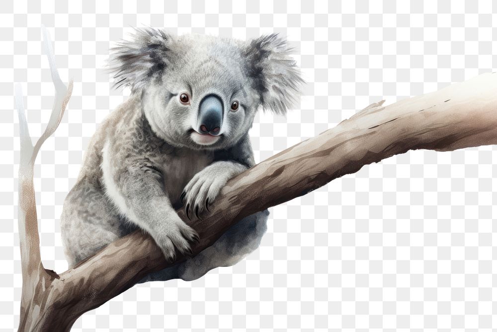 PNG Koala wildlife animal mammal. AI generated Image by rawpixel.