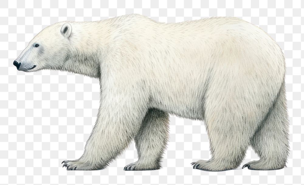 PNG Polar bear wildlife drawing animal. 