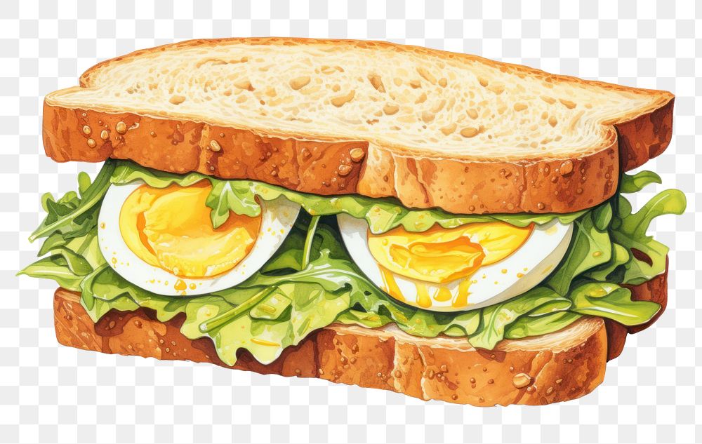 PNG Egg sandwich bread lunch food. AI generated Image by rawpixel.