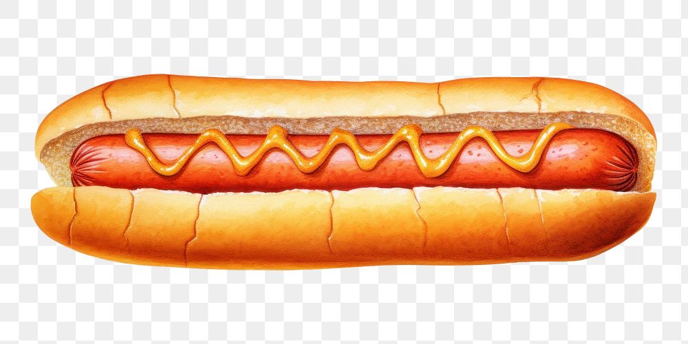 PNG Hot dog food white background bratwurst. 