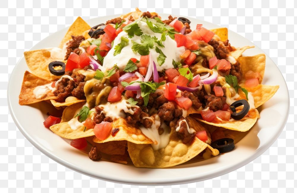 PNG Nachos nachos snack plate. AI generated Image by rawpixel.