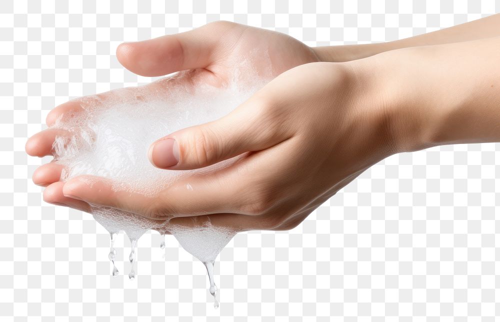 PNG Hand washing white background splashing cleaning. AI generated Image by rawpixel.