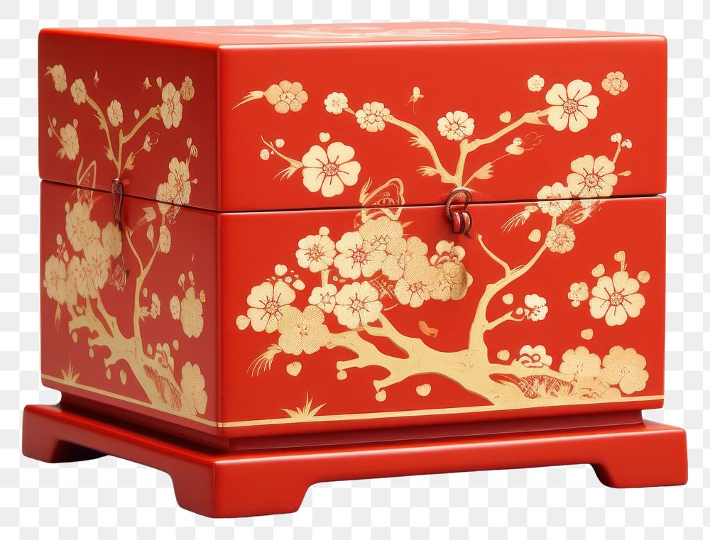 PNG Japanese box decoration tradition container. AI generated Image by rawpixel.