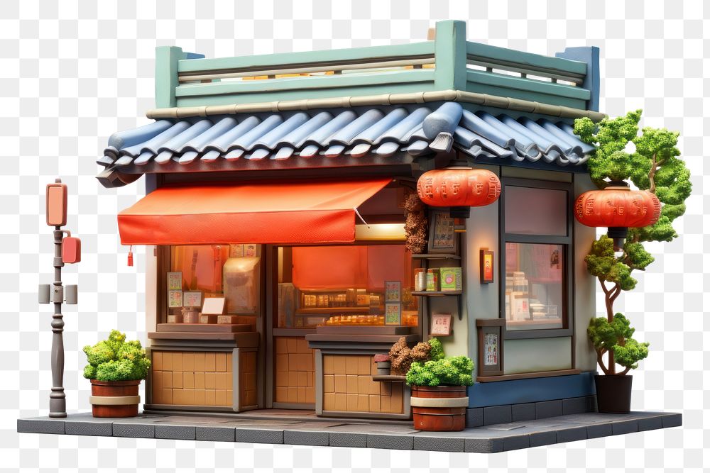 PNG Japanese shop restaurant kiosk city. AI generated Image by rawpixel.