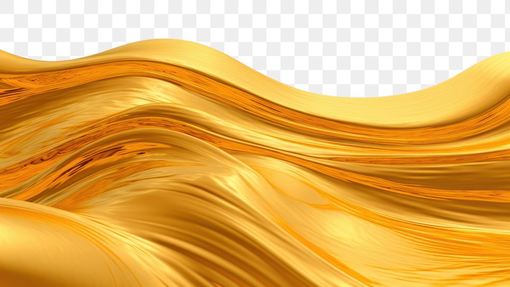 PNG Abstract waves gold  