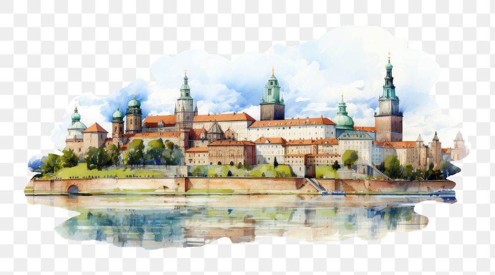 PNG Krakow architecture building castle. AI generated Image by rawpixel.