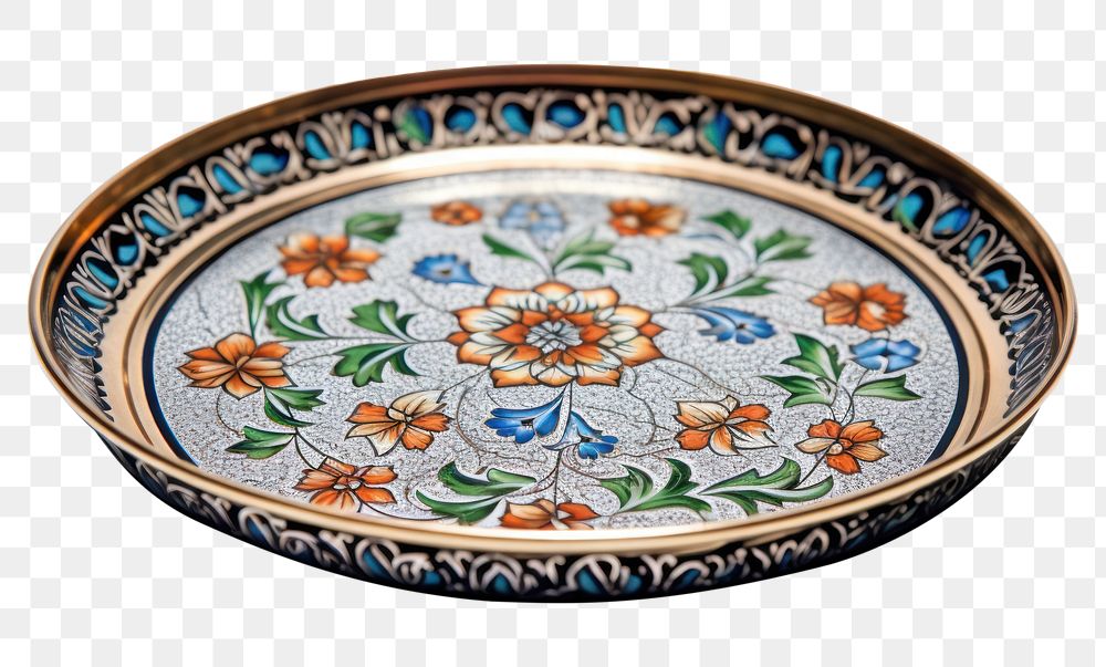 PNG Serving tray porcelain platter pattern. AI generated Image by rawpixel.