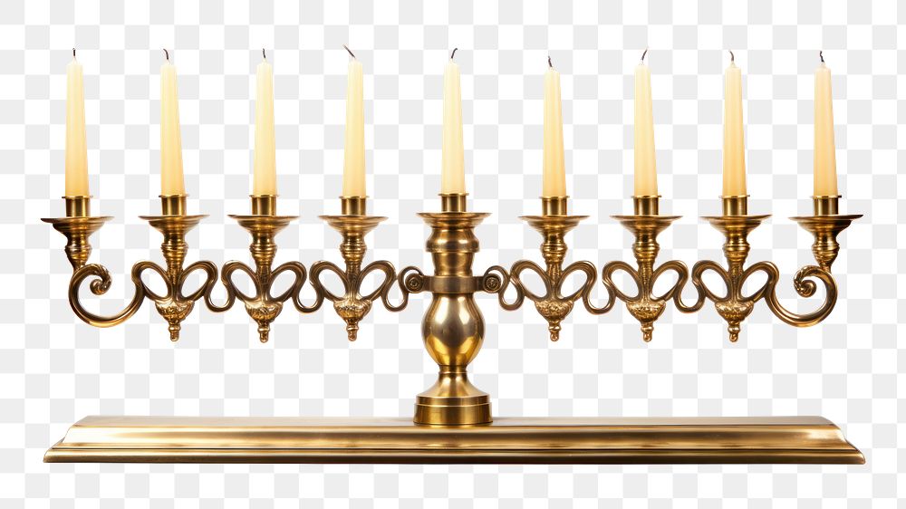 PNG Hanukkah candle white background Hanukkah menorah. 