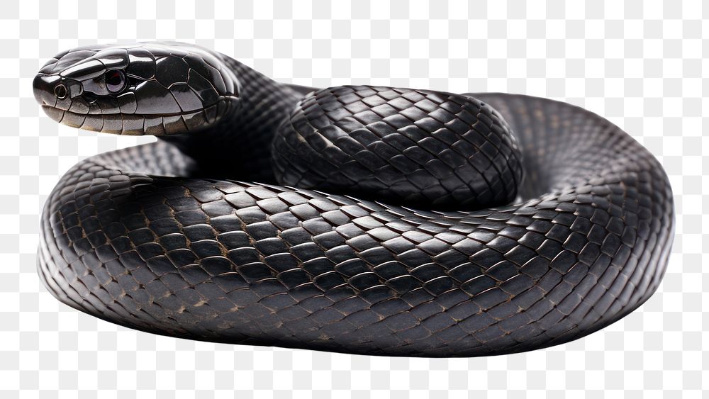 PNG Black snake reptile animal.