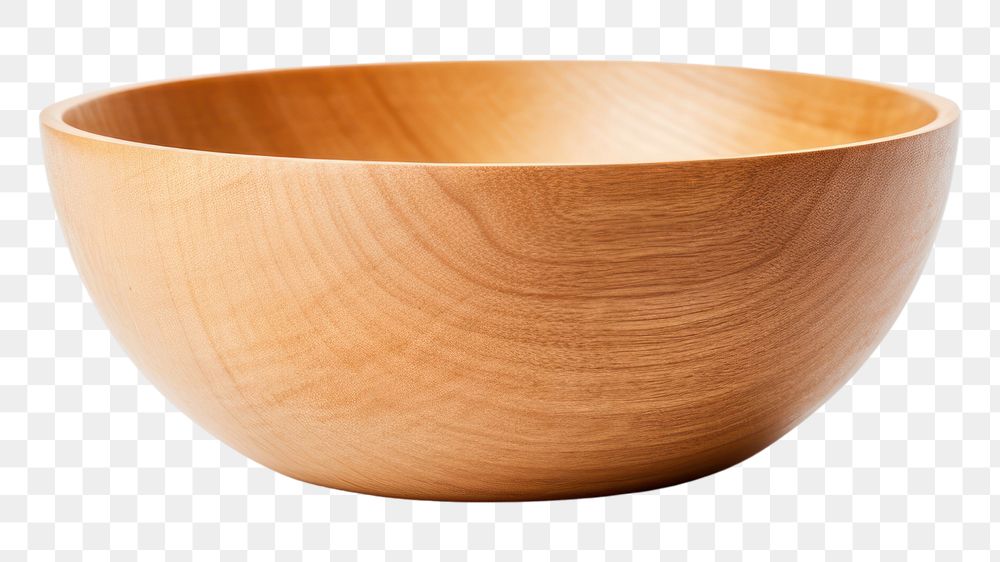 PNG Empty wooden bowl white background simplicity lighting. AI generated Image by rawpixel.