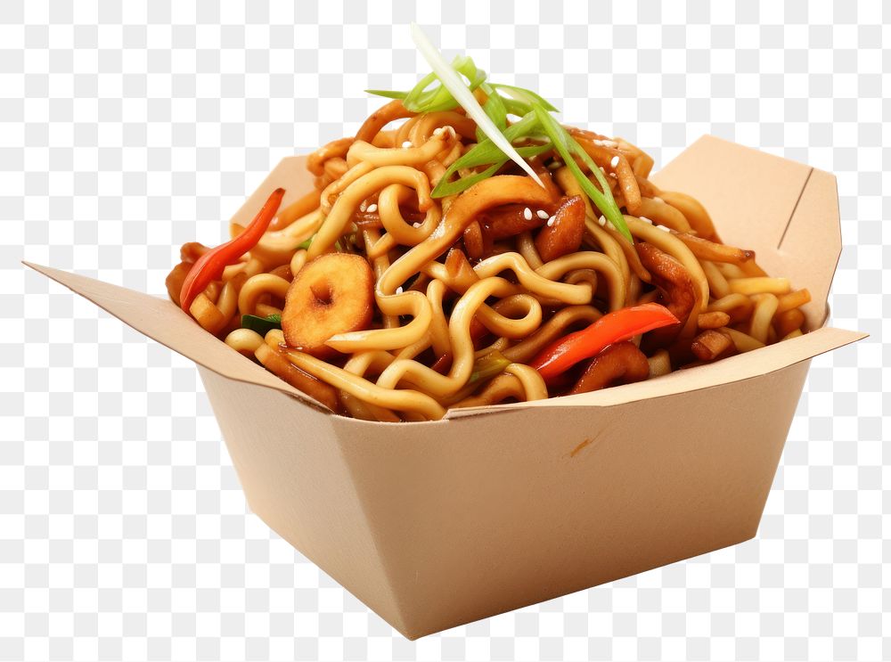 PNG Fast food noodle white background spaghetti. 