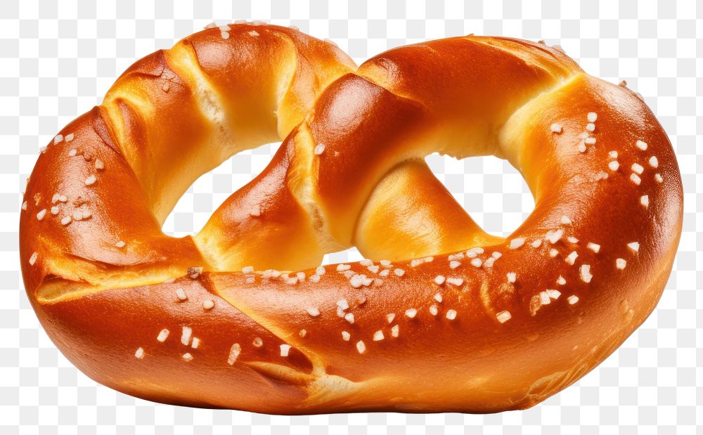 PNG Pretzel food bread white background. AI generated Image by rawpixel.