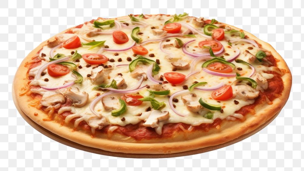 PNG Pizza food white background mozzarella. 