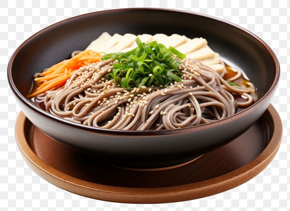 PNG Soba food plate soup. AI generated Image by rawpixel.
