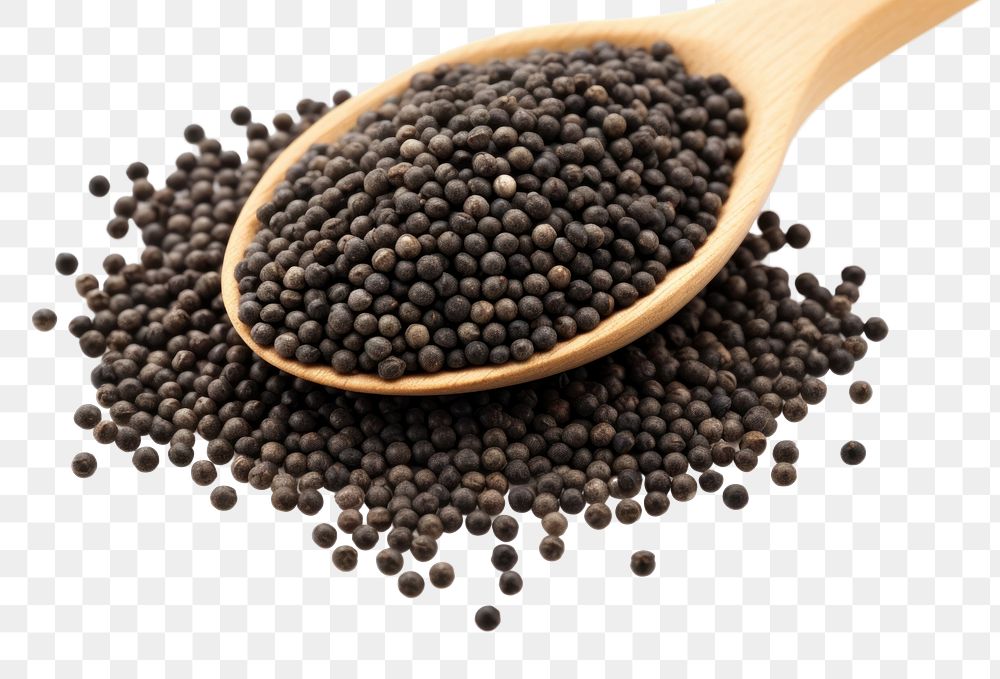 PNG Organic black mustard seeds food white background blackberry. AI generated Image by rawpixel.