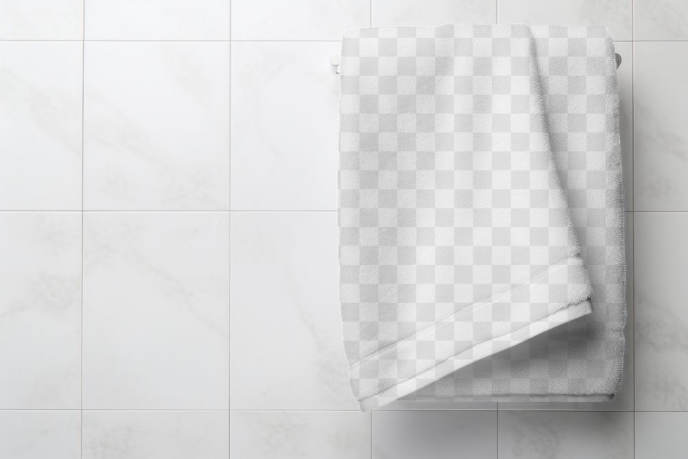 Hanging towel png,  transparent mockup