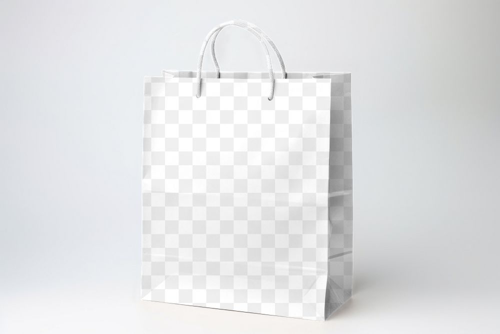 Paper shopping bag png, transparent mockup