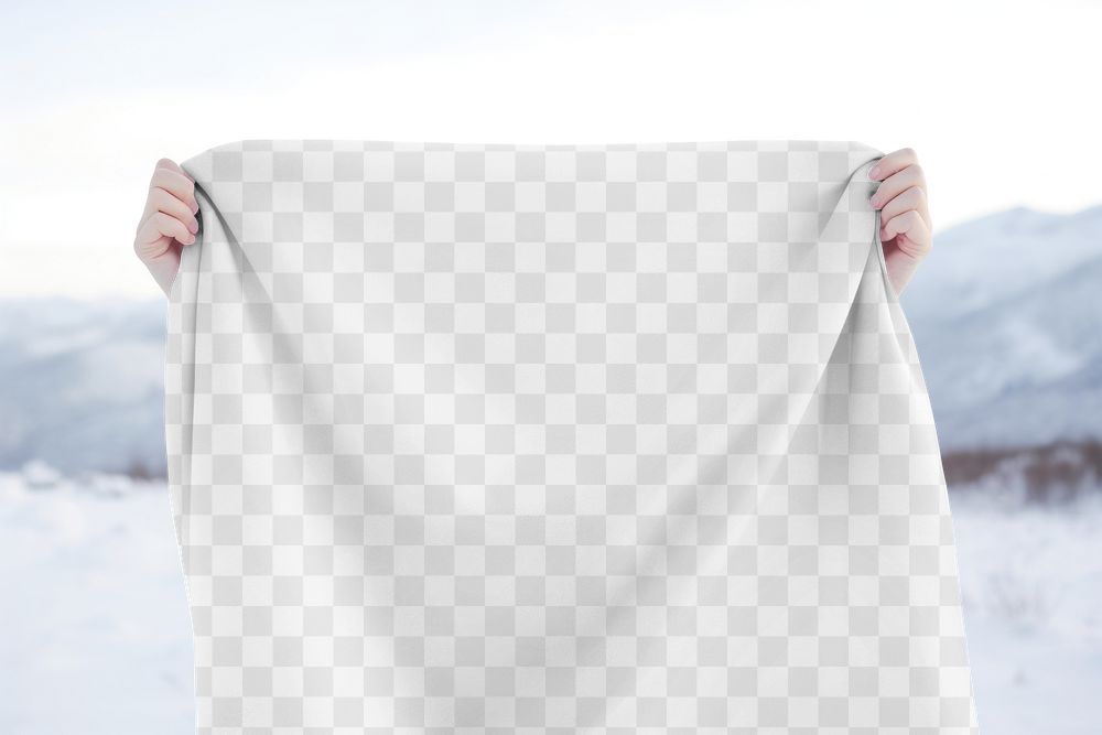 Graphic blankets png, transparent mockup