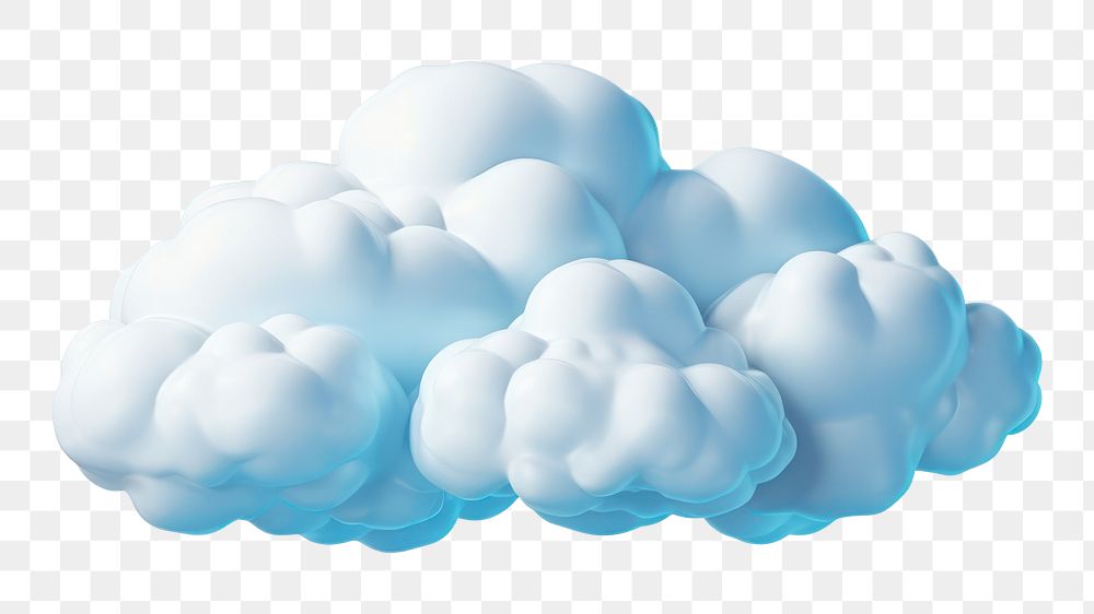 PNG 3d realistic clouds cartoon white sky outdoors. AI generated Image by rawpixel.