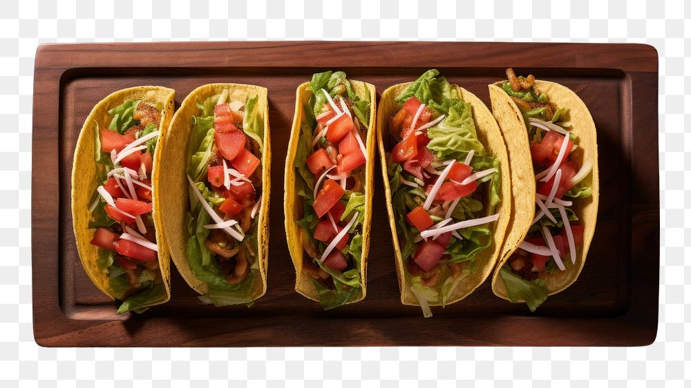 PNG Tacos food wood vegetable. AI generated Image by rawpixel.