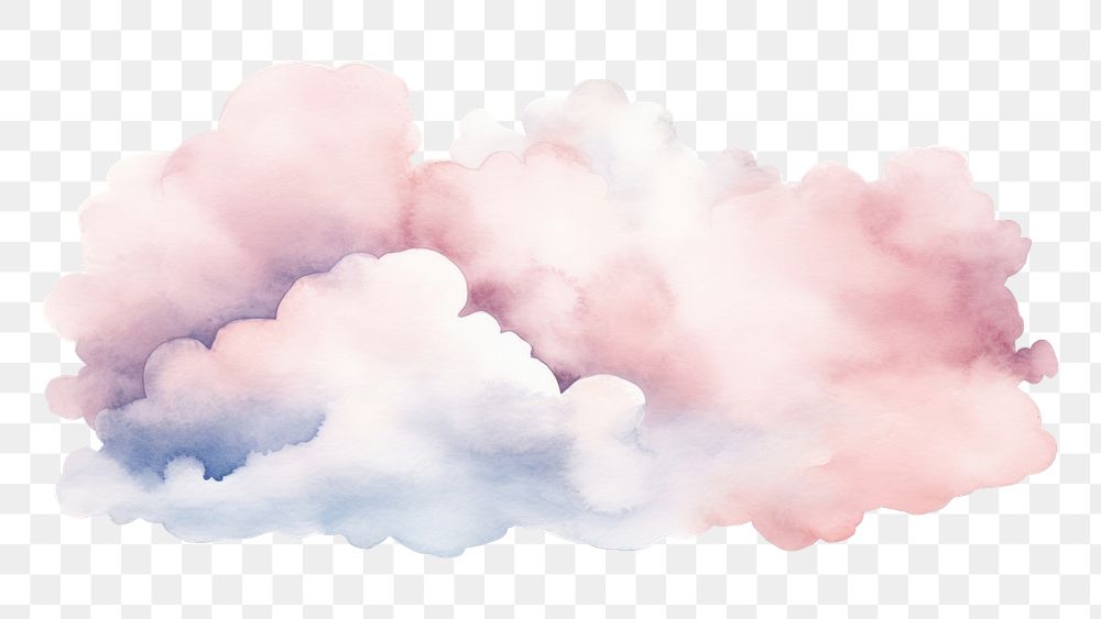 PNG Watercolor clouds dawn backgrounds outdoors nature. 