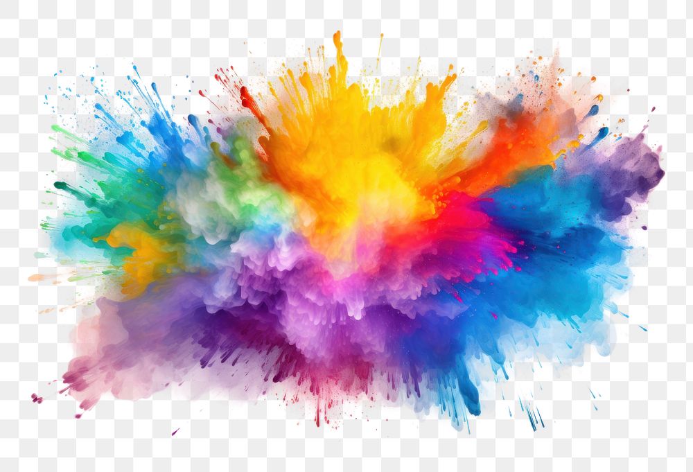 PNG Holi paint splash backgrounds celebration splattered.