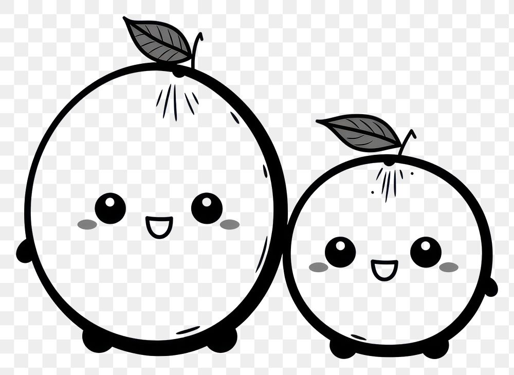 PNG Drawing black fruit cute. AI generated Image by rawpixel.