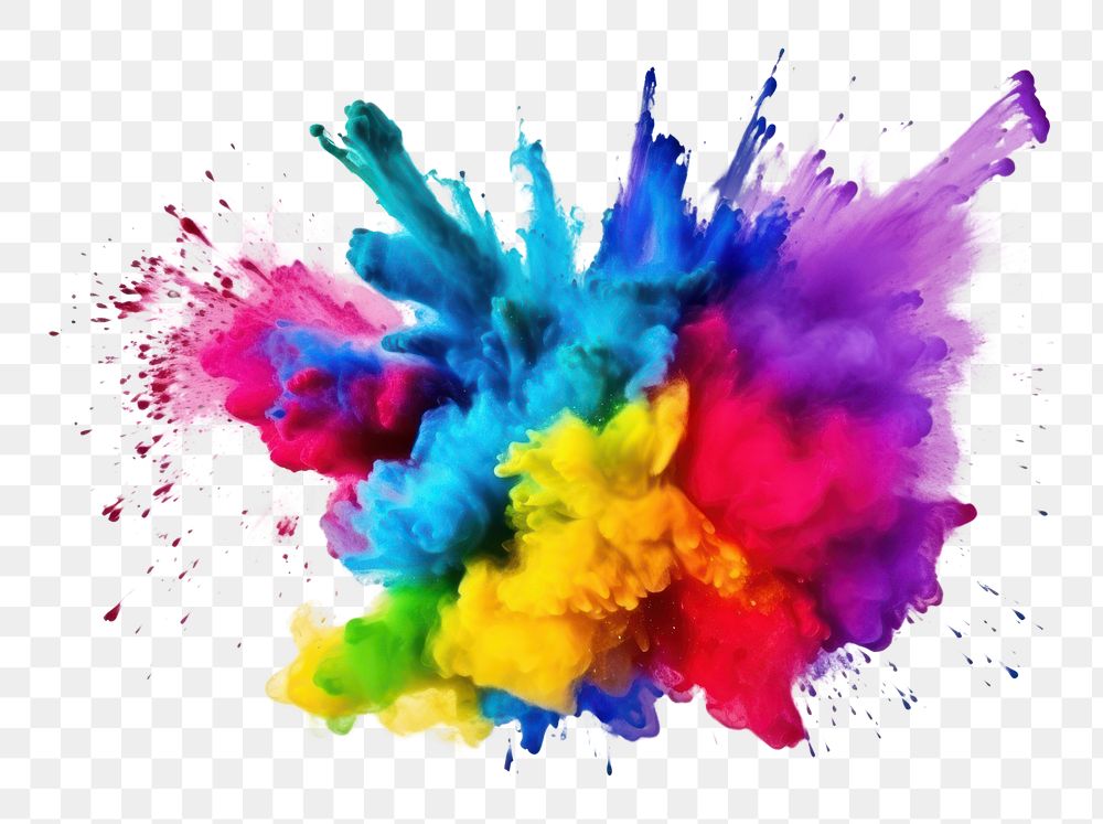 PNG Holi paint splash backgrounds white background celebration