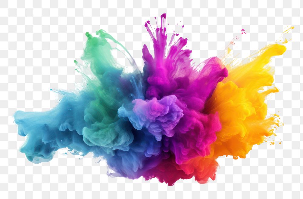 PNG Holi paint splash purple white background creativity. 