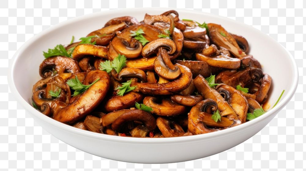 PNG Fried mushroom dish food meal meat. desktop wallpaper