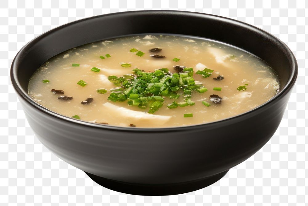 PNG Miso soup food meal bowl. 