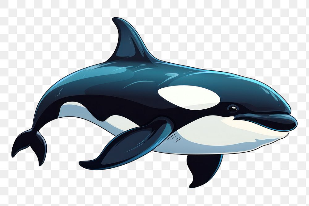 PNG Orca cute doodle animal mammal whale. AI generated Image by rawpixel.