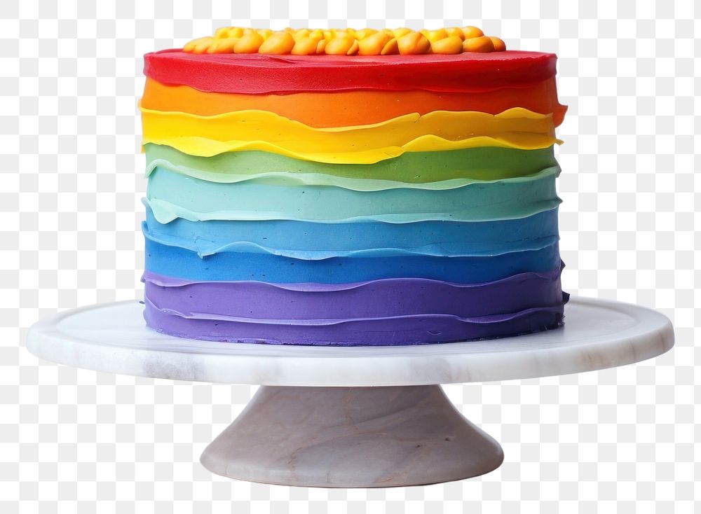 PNG Pride month cake dessert icing. 