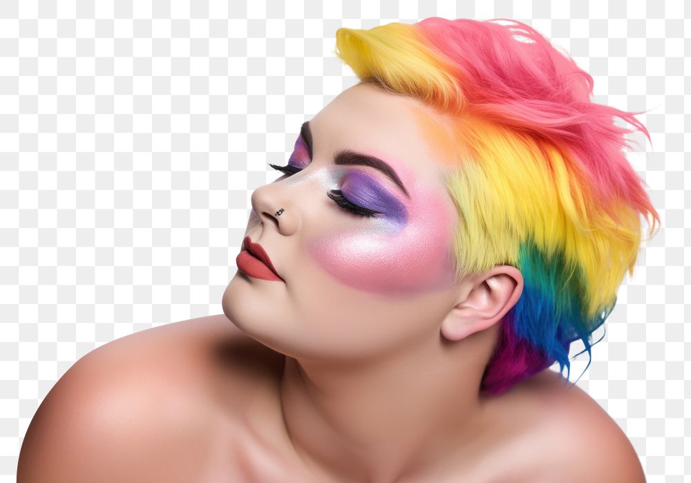 PNG Pride month adult woman individuality. AI generated Image by rawpixel.