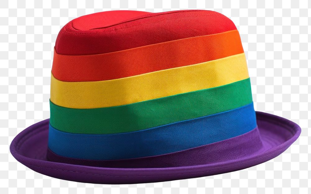 PNG Pride month hat white background celebration. 