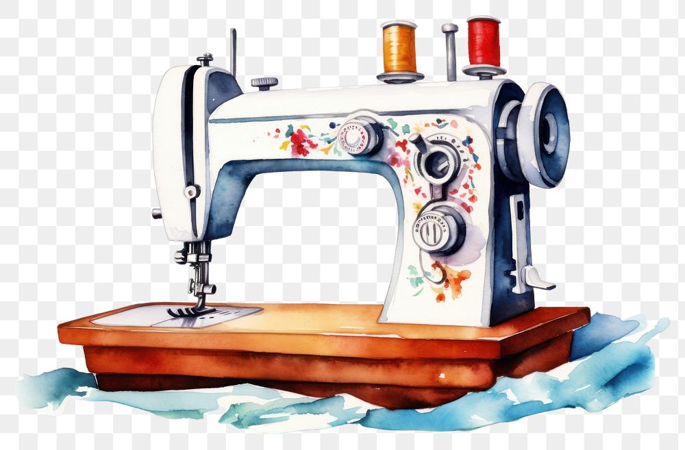 PNG Sewing creativity technology equipment. AI generated Image by rawpixel.