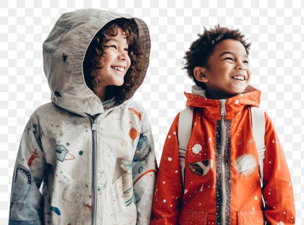 PNG Kids wearing astronomy costume smile coat fun. 