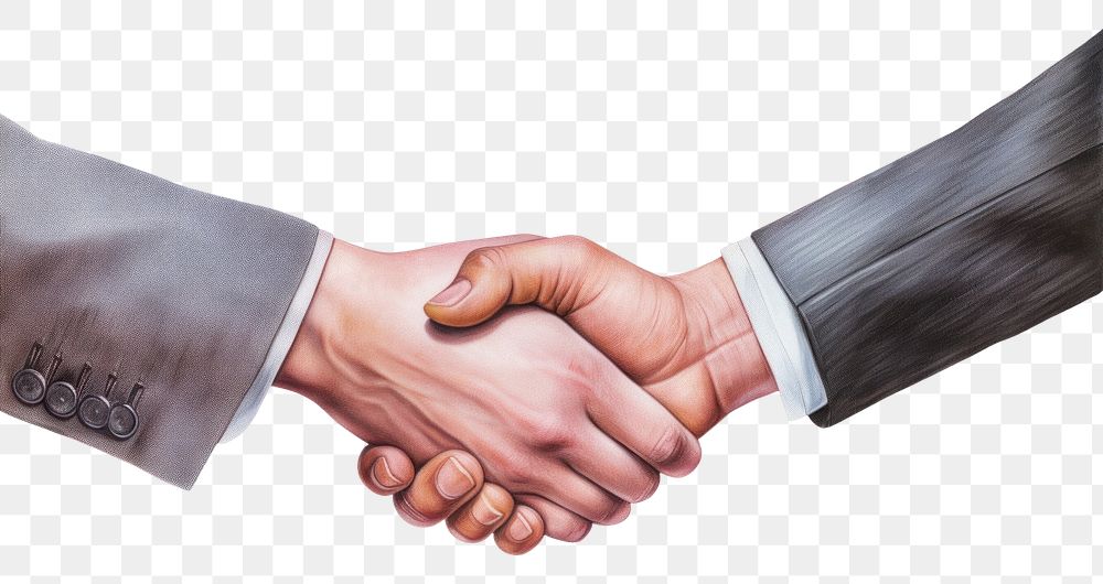 PNG Business handshake white background agreement greeting. 