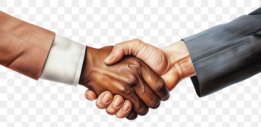 PNG Business handshake white background agreement greeting. 