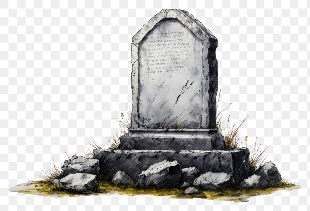 PNG Tombstone drawing spirituality gravestone. AI generated Image by rawpixel.