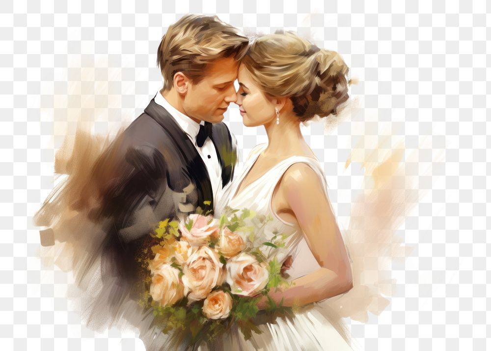 PNG Wedding anniversary portrait fashion flower. AI generated Image by rawpixel.